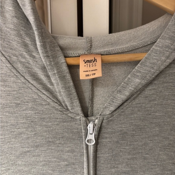 Smash + Tess Light Gray Hooded Jumpsuit - Picture 2 of 2